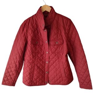 Merona Burnt Red Quilted Jacket Size Large